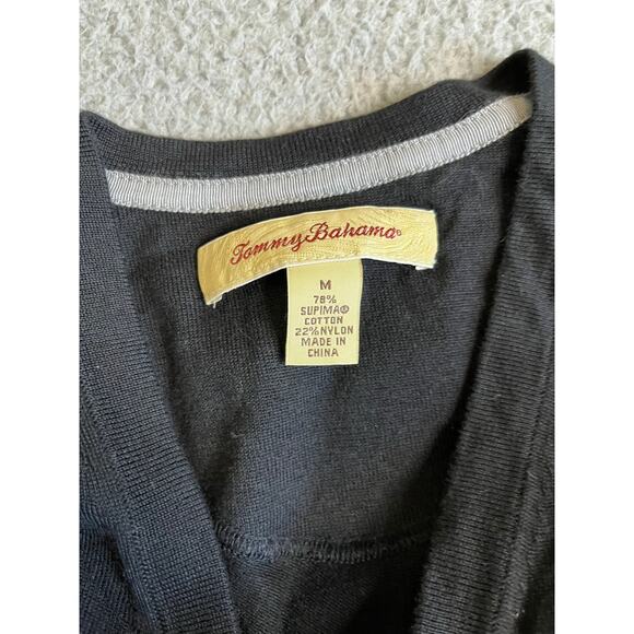 Tommy Bahama Sweater Medium V-Neck Long Sleeve Soft Knit Light Preppy Retro - Picture 6 of 10